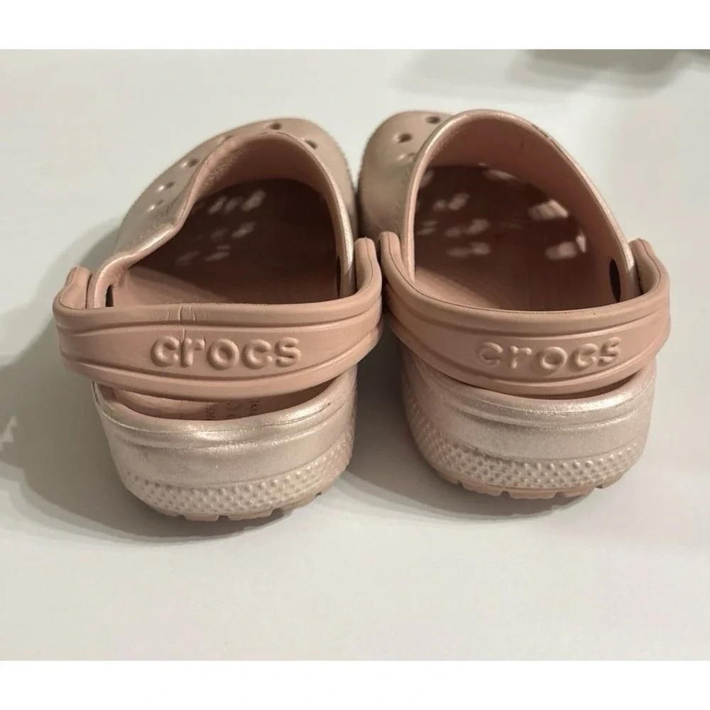 Crocs Pink Matalic Clog Sandals (Sz. C11) AS IS